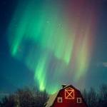 Northern Lights Over A Barn In Alaska - Fine Art..