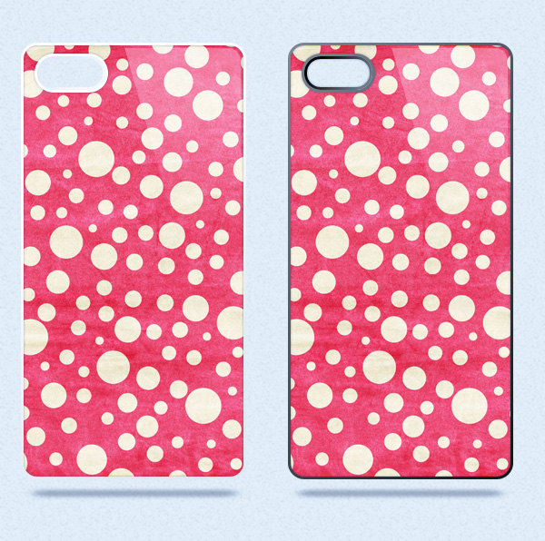Pink And Cream Polka Dots - Hard Cover Case For Iphone 4, 4s & More