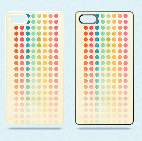 Cream And Colorful Spots - Hard Cover Case For Iphone 4, 4s & More