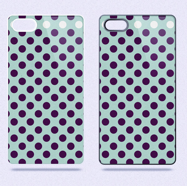 Purple Polka Dots - Hard Cover Case For Iphone 4, 4s & More
