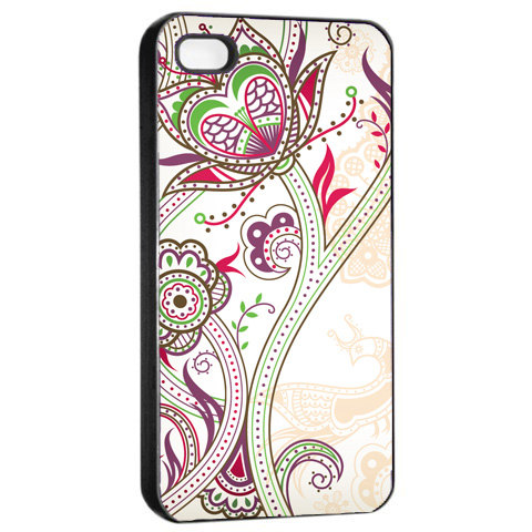 Retro Floral Swirl Art - Hard Cover Case For Iphone 4, 4s & More