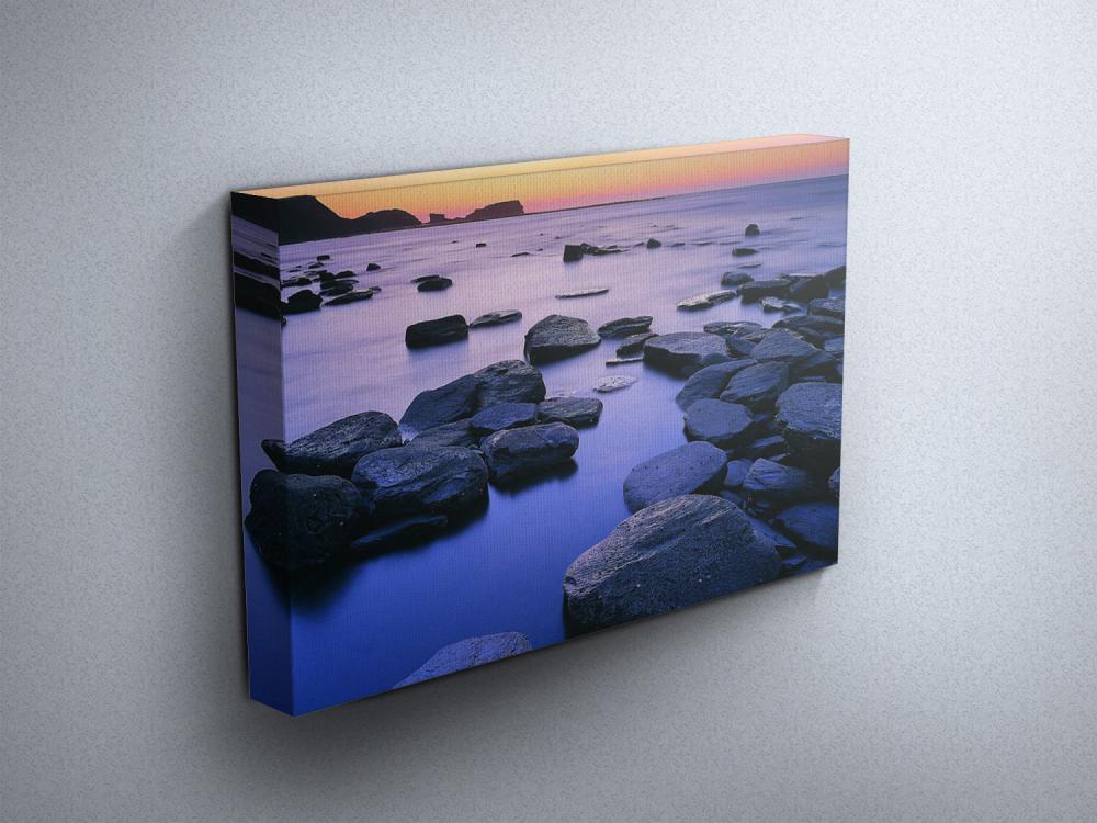 Sunset Over Saltwick Bay - Fine Art Photograph On Gallery Wrapped Canvas - 16x12" & More